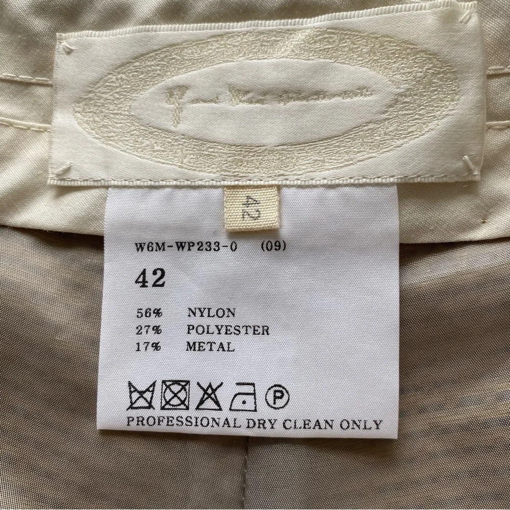 Y and Kei Water the Earth gold shimmer metallic straight leg pants EU42 US6